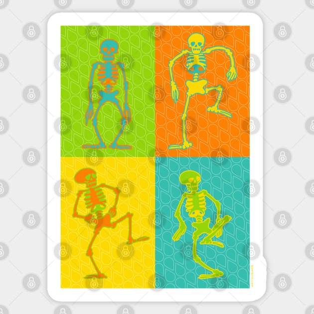 Skeleton Dance Sticker by Bomb171